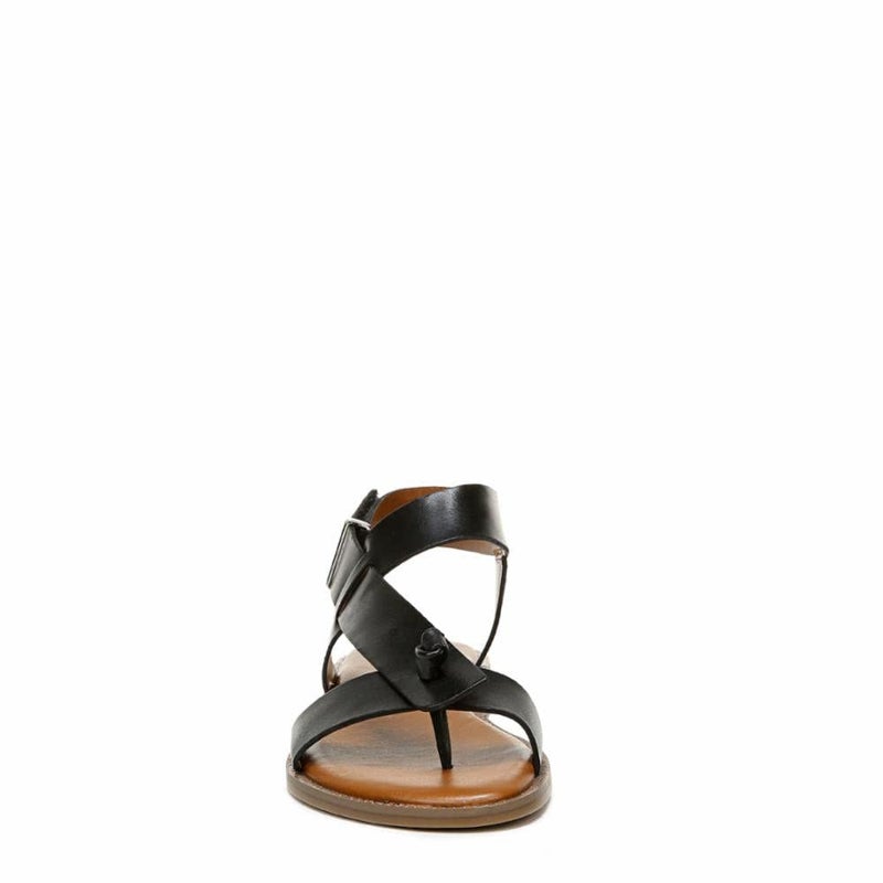 Franco Sarto Womens Glenni Ankle Strap Flat Sandals, Black, 10 M - Image 2